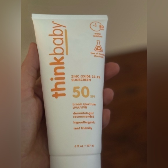 NEW Large thinkbaby Mineral Sunscreen Lotion SPF 50 - 6 fl oz - Picture 10 of 13
